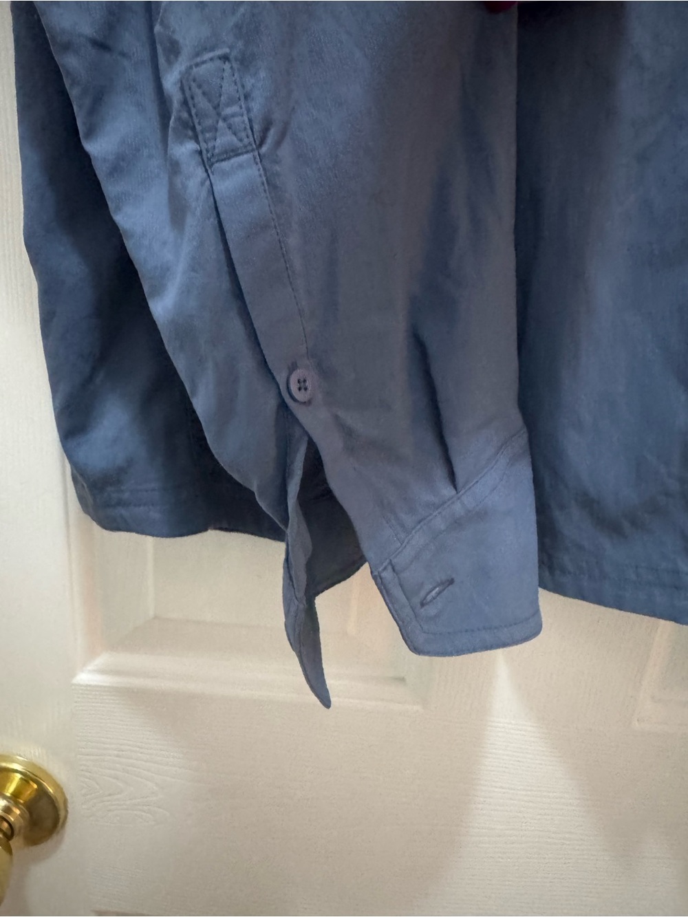 REI Women's Slate Blue Button-Down Utility Shirt - Picture 10 of 12